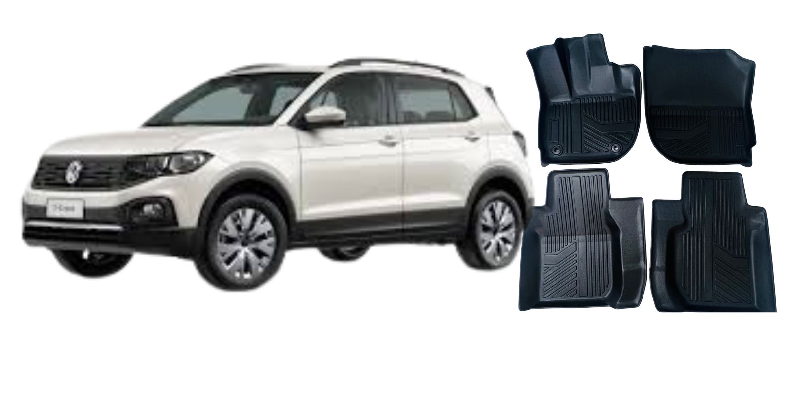 Volkswagen T-Cross - Jogo de tapetes bandeja 3D