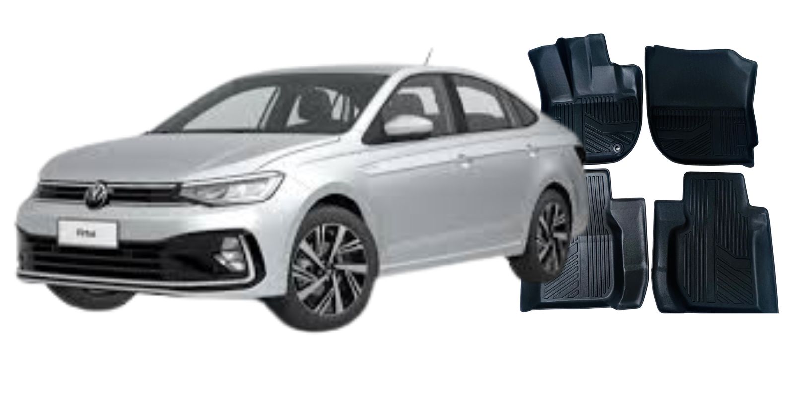 Volkswagen Virtus - Jogo de tapetes bandeja 3D