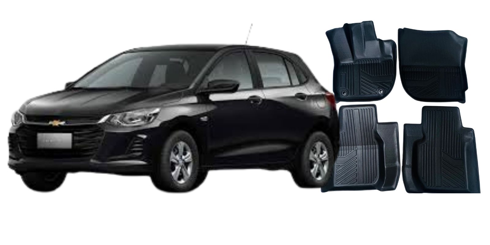 Chevrolet Onix - Jogo de tapetes bandeja 3D