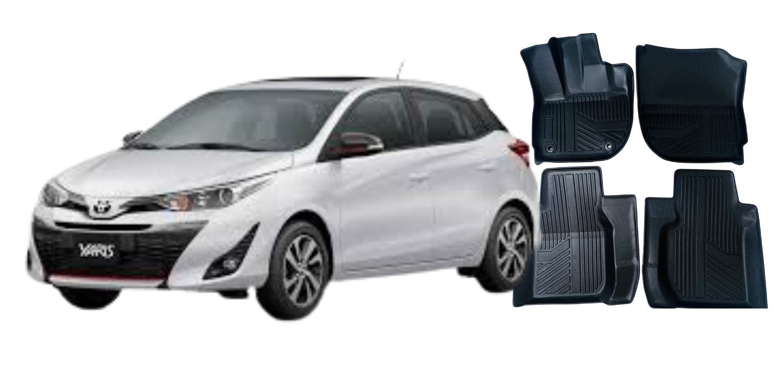 Toyota Yaris - Jogo de tapetes bandeja 3D