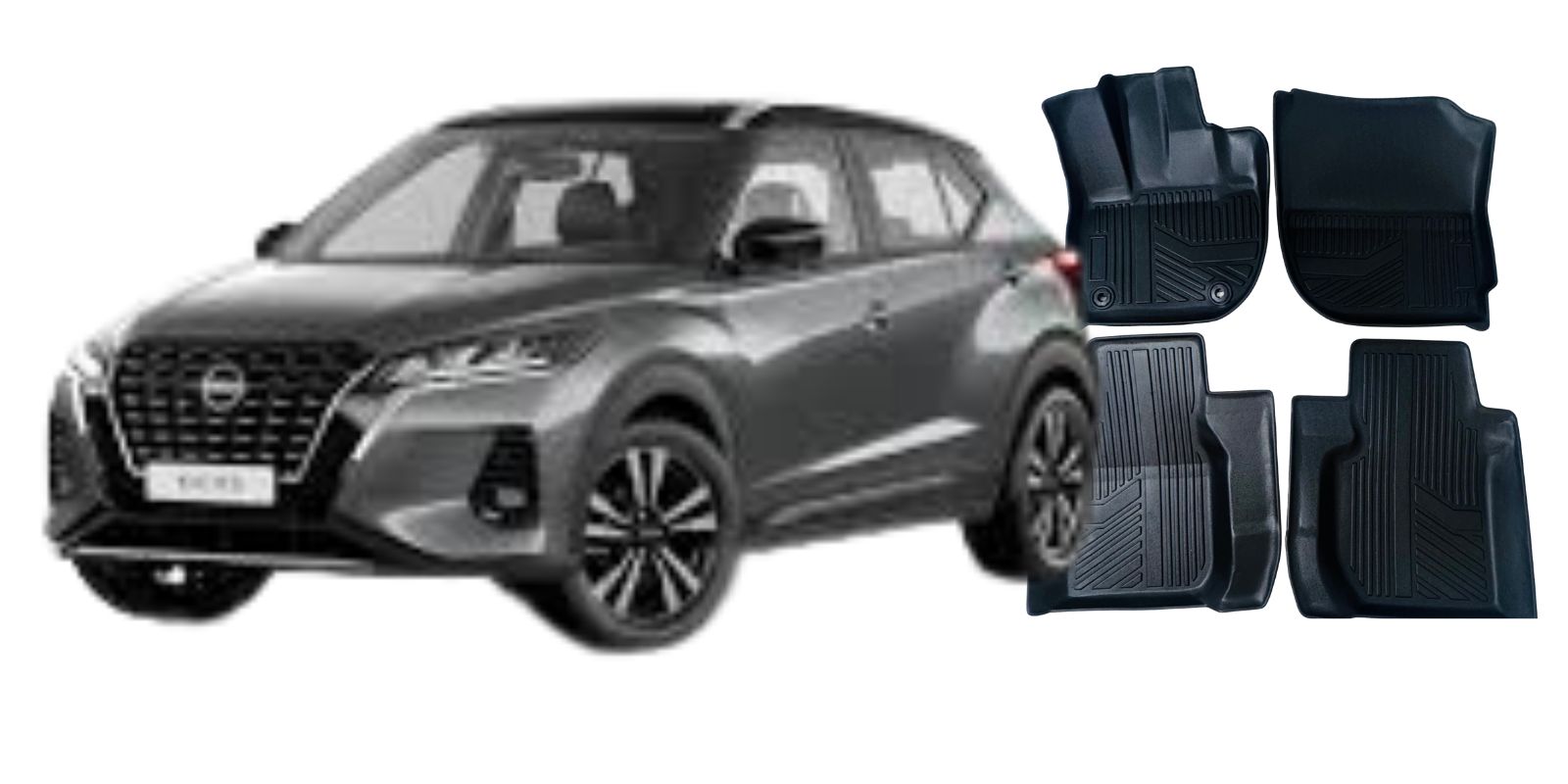 Nissan Kicks - Jogo de tapetes bandeja 3D